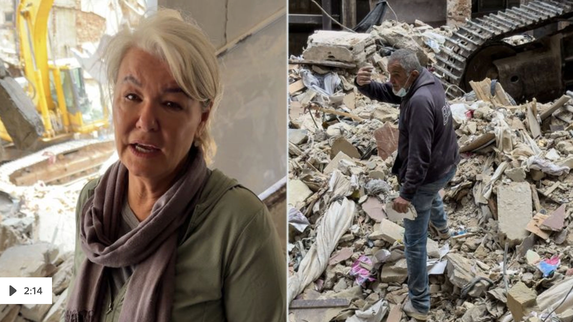 Father digs through rubble in Beirut for lost daughter