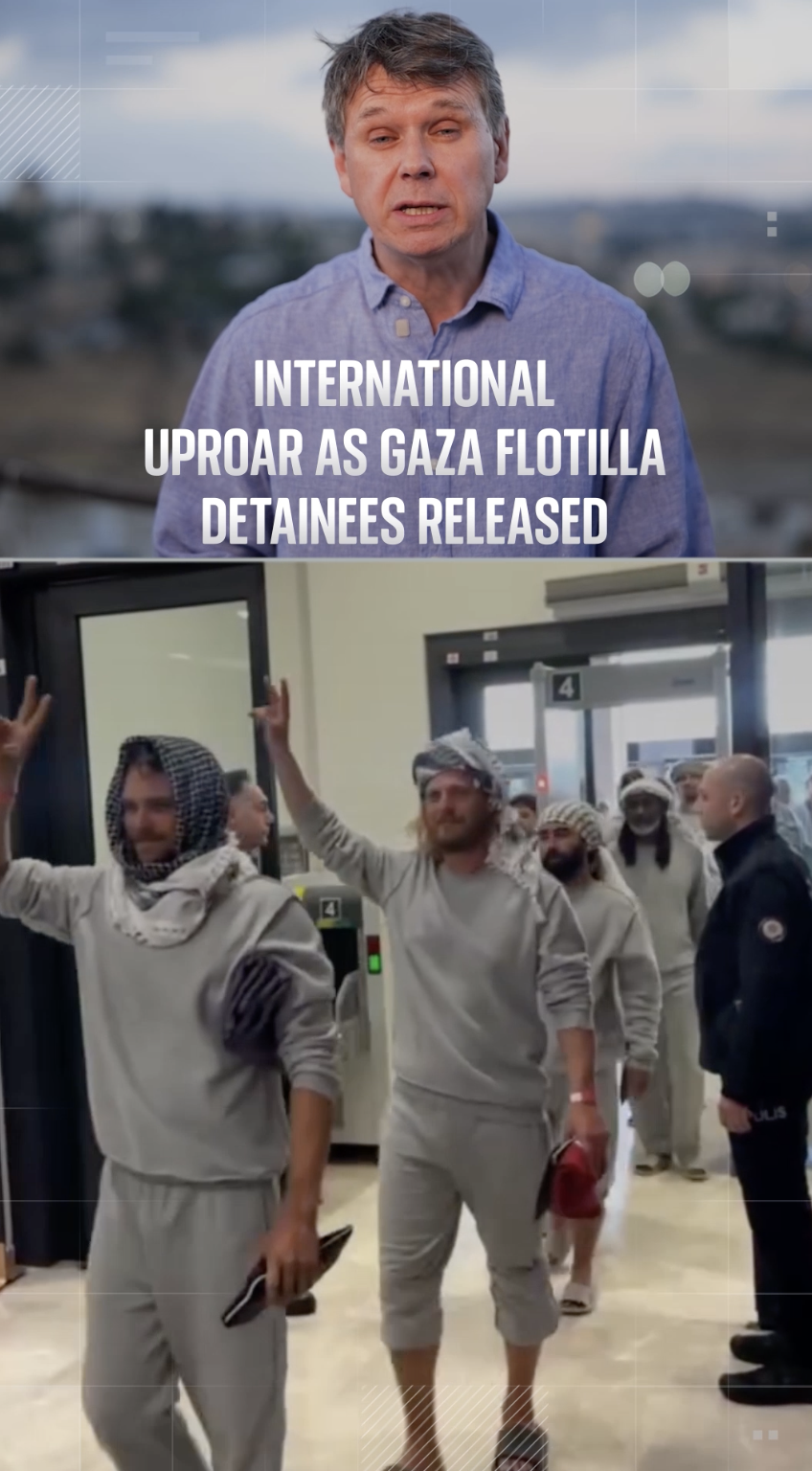 International uproar as taunted flotilla detainees released