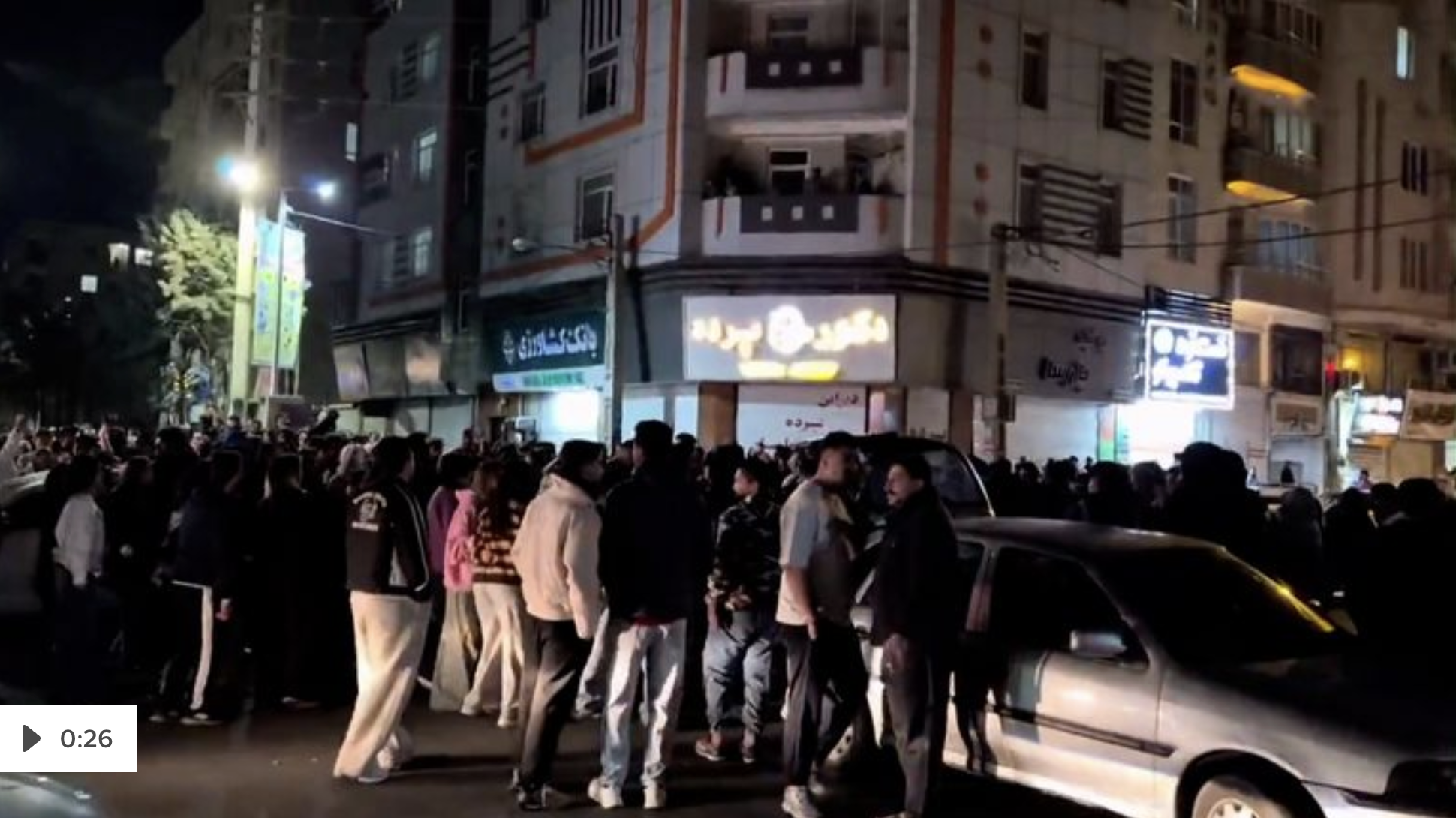 Crowds in Iran appear to celebrate amid reports of the death of Ayatollah Ali Khamenei