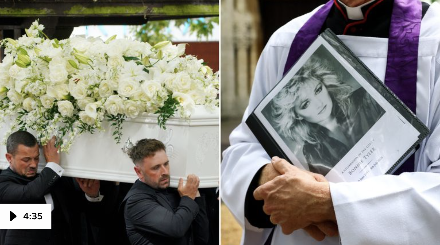 Fans gather with friends and family for Bonnie Tyler's funeral