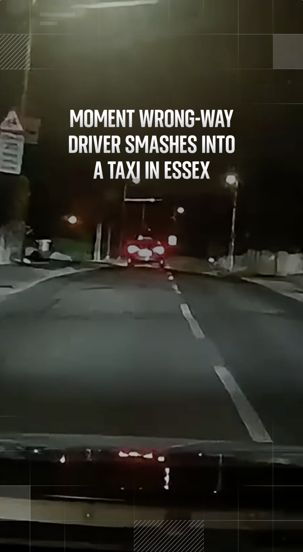 Wrong-way driver smashes into taxi in Essex